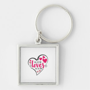 Couple Art All Of Me Loves All Of You Key Ring