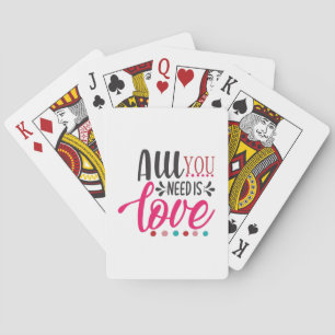 Couple Art All You Need Is Love Playing Cards