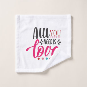 Couple Art All You Need Is Love Wash Cloth