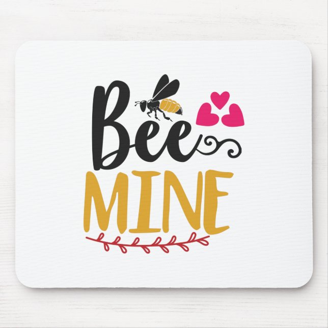 Couple Art Bee Mine Mouse Mat (Front)