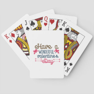 Couple Art Have A Wonderful Valentine's Day Playing Cards