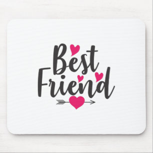 Couple Art Heart Best Friend Mouse Mat
