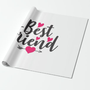 Couple Art Heart Best Friend Wrapping Paper