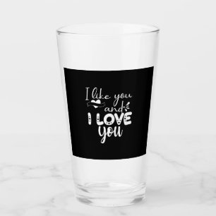 Couple Art I Like You And I Love You Glass