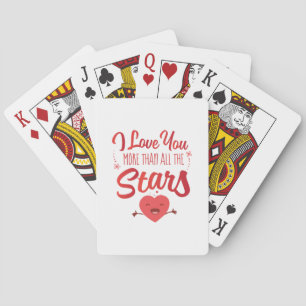 Couple Art I Love You More Than All The Stars Playing Cards