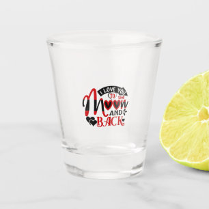 Couple Art I Love You To The Moon Shot Glass