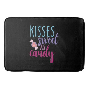 Couple Art Kisses Sweet As Candy Bath Mat