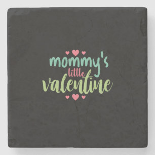 Couple Art Mummy's Little Valentine Stone Coaster