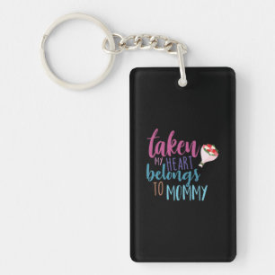 Couple Art My Heart Belongs To Mummy Key Ring