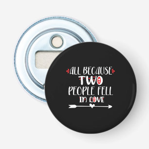 Couple Art Two People Feel In Love Bottle Opener