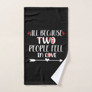 Couple Art Two People Feel In Love Hand Towel