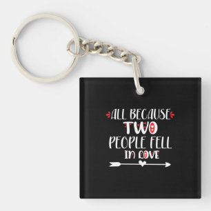 Couple Art Two People Feel In Love Key Ring