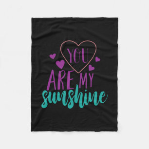 Couple Art You Are My Sunshine Fleece Blanket