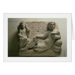 Couple at a banquet, tomb find from Palmyra, Syria