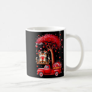 Couple Australian Shepherds Valentine Hearts Picku Coffee Mug