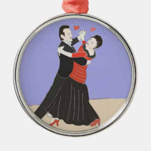 Couple Ballroom Dancing,  Metal Tree Decoration