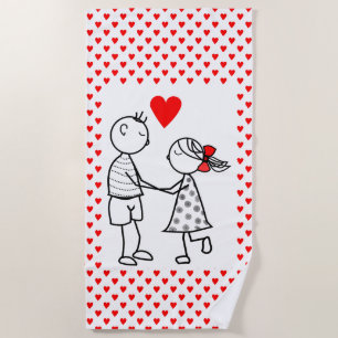Couple Beach Towel Love