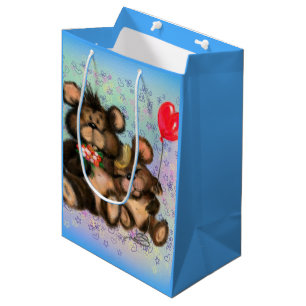 Couple Bear with Heart Balloon Gif Bag