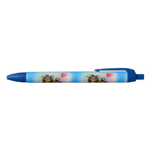 Couple Bear with Heart Balloon Pen