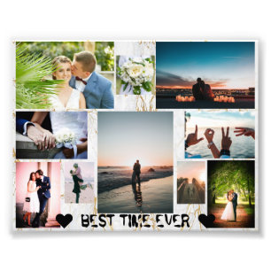Couple BEST TIME EVER Personalised Collage Poster