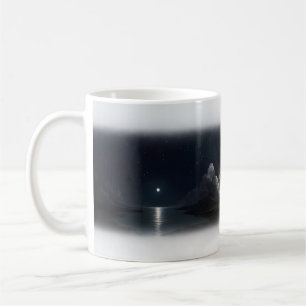 Couple Between Night and Storm Rocky Coast Mug
