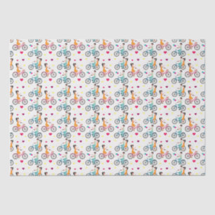 Couple Bicycle Riders Tissue Paper