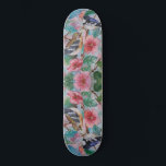 Couple Birds Flowers Flowers Skateboard - Painting<br><div class="desc">Couple Birds Flowers Flowers Skateboard - Painting - Choose / Add Your Unique Text / Name / Colour / Font / Size / Elements - Make Your Special Gift - Resize and move or remove and add elements / text with customisation tool ! Painting and Design by MIGNED. Please see...</div>