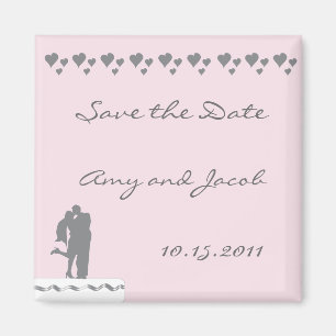 Couple cake topper save the date magnet