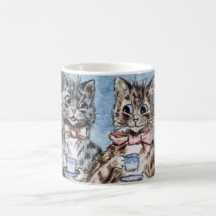 Couple Cat Drinking Tea, Louis Wain Coffee Mug