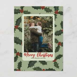 Couple Christmas photo Postcard