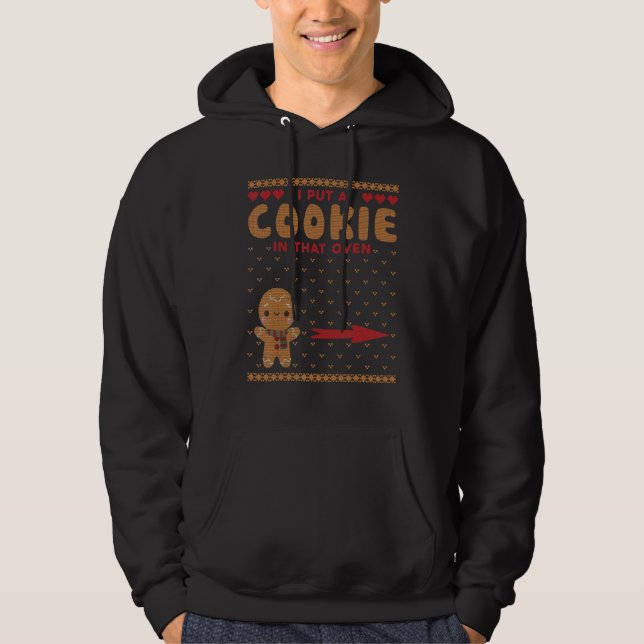 Couple Cookies In The Oven Ugly Christmas Matching Hoodie (Front)