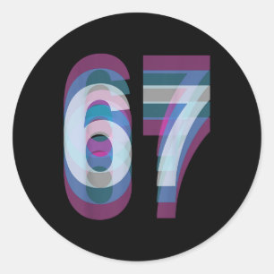 Couple Costume 67 Six Seven Meme Funny  Classic Round Sticker