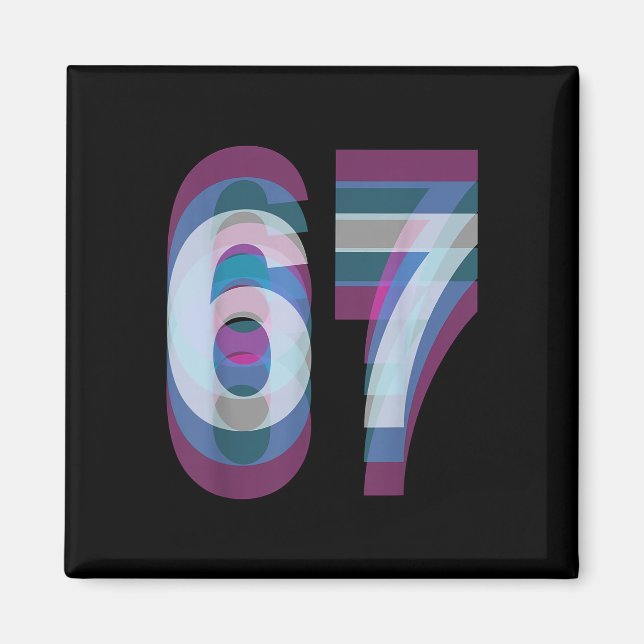 Couple Costume 67 Six Seven Meme Funny  Magnet (Front)
