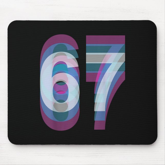 Couple Costume 67 Six Seven Meme Funny  Mouse Mat (Front)