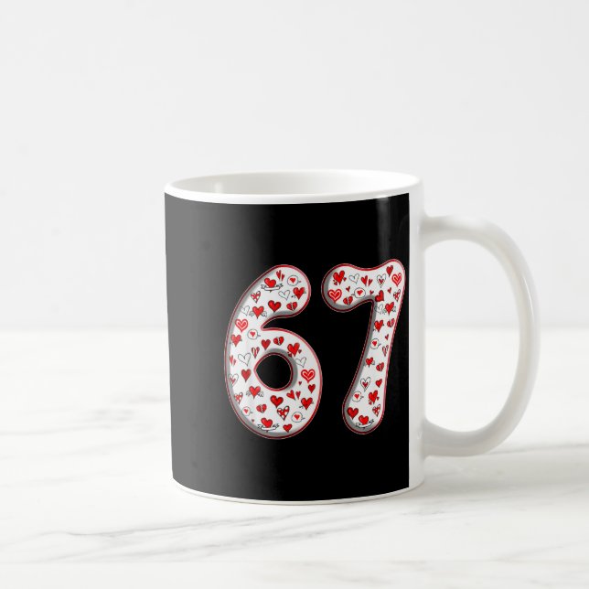Couple Costume Duo 67 Meme Six Seven Valentines Da Coffee Mug (Right)