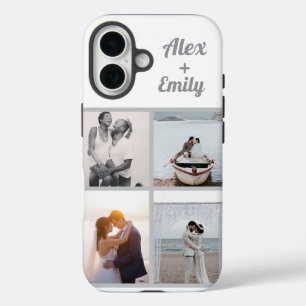 Couple custom name and collage photo phone case