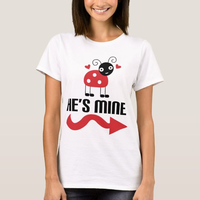 Couple Cute Ladybug Her T-Shirt (Front)