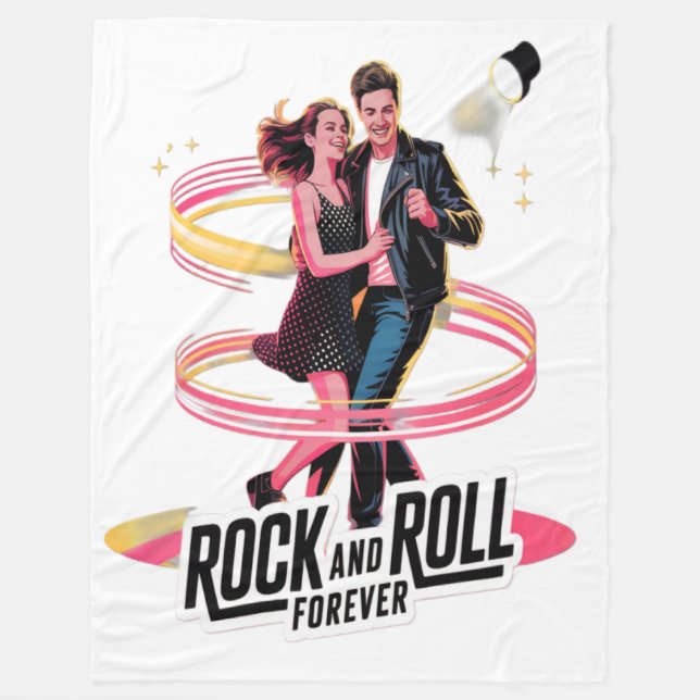 Couple dance  fleece blanket (Front)