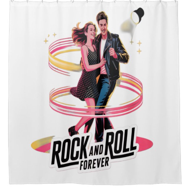 Couple dance  shower curtain (Front)