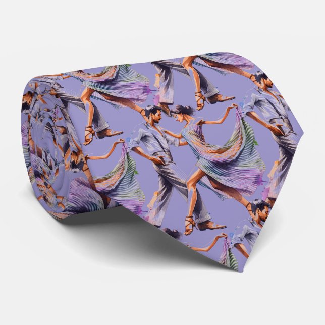 Couple Dancing Necktie (Rolled)