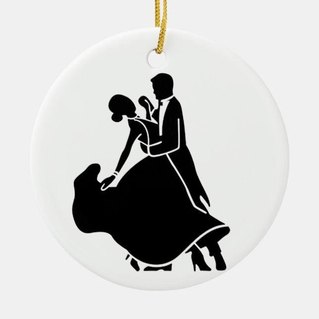 COUPLE DANCING ON *1st CHRISTMAS TOGETHER ORNAMENT (Front)
