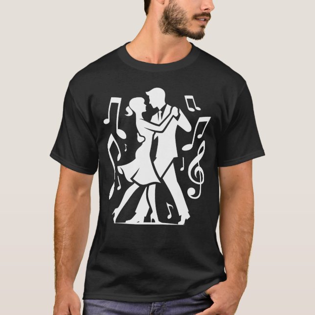 Couple Dancing Swing Dance Lindy Hop Lovers T-Shirt (Front)