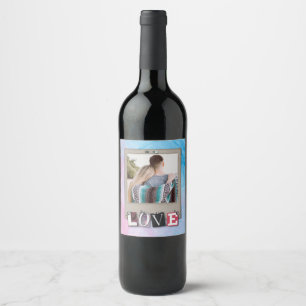 Couple Design cute Wine Label