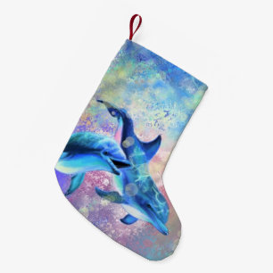 Couple Dolphin Christmas Stocking