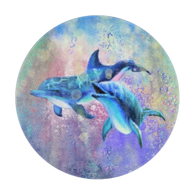 Couple Dolphin Cutting Board (Front)