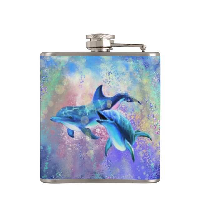 Couple Dolphin Flask (Back)