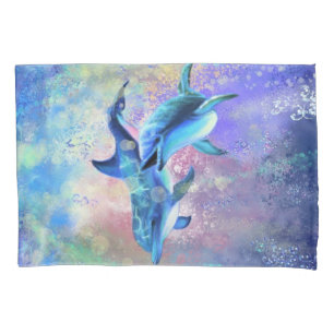 Couple Dolphin Pillow Case