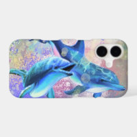 Couple Dolphins iPhone Case