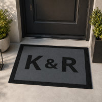Couple Doormat | Monogram Initials Front Door Mat