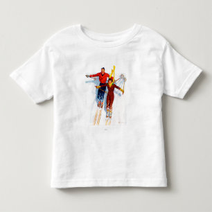 Couple Downhill Skiing Toddler T-Shirt